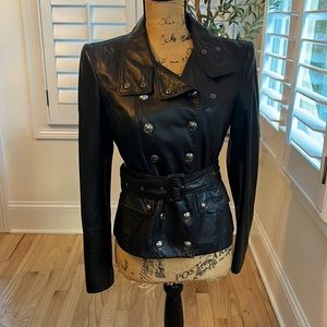 Authentic lamb skin Burberry jacket